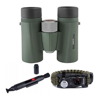 Kowa 6.5x32 BDII-XD Binoculars with Lens Cleaning Pen and Survival Bracelet