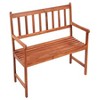 Patio Bench with Cushion 47.2'' Solid Acacia Wood - 2 of 4