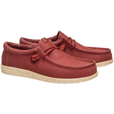 HEYDUDE Men Wally Stretch Canvas , Burnt Red/Boulder Tan, 11 — фото 2