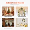 VEVOR Artificial Decorative Wreath, 24 in, Decorated with Peonies, Hydrangeas, Year Round Wreath, White&Pink&Yellow - 4 of 4