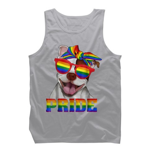 Design By Humans Pit Bull Rainbow Pride Dog By Luckyst Tank Top ...