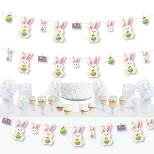 Big Dot of Happiness Hippity Hoppity - Easter Bunny Party DIY Decorations - Clothespin Garland Banner - 44 Pieces