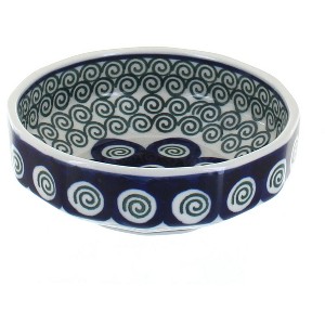 Blue Rose Polish Pottery 221 Ceramika Artystyczna Small Angular Bowl - 1 of 1