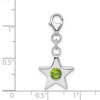 Black Bow Jewelry Sterling Silver August CZ Birthstone 13mm Star Clip-on Charm - 4 of 4