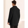 Lars Amadeus Men's Notched Lapel Solid Color Double Breasted Pea Coat - 3 of 4