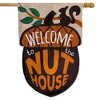 Welcome To The Nuthouse Humor Burlap House Flag 28" x 40" Briarwood Lane - 2 of 4