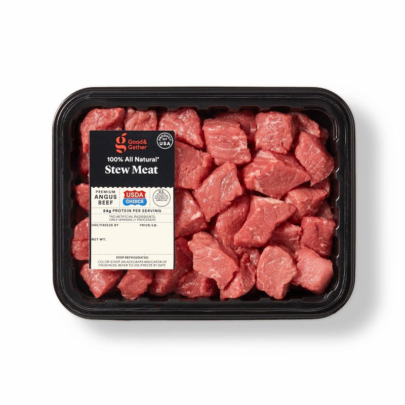 USDA Choice Angus Beef Stew Meat - 1lb - Good &#38; Gather&#8482;, 1 of 5