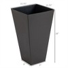 SKRAN Set of 3 Tall Planters with Drainage Hole,  Outdoor Flower Pots, Indoor Planters for Porch Patio and Deck - 3 of 4