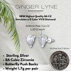 Pear Cut Stud Earrings for Women 2.66ct Simulated Diamond Sterling Silver Ginger Lyne - 4 of 4