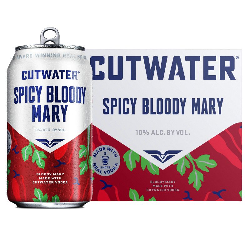 Cutwater Fugu Spicy Bloody Mary Cocktail - 4pk/12 fl oz Cans, 1 of 12