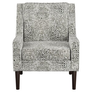 Shyba Button Arm Chair - Tiles Ink - Cloth & Co.