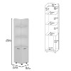 CAVINAS 62" Tall Kitchen Corner Cabinet,with 3-Tier Open Shelf,2-Door Base,Metal Handles,White Freestanding Storage Cabinet for Kitchen,Bathroom - 3 of 4