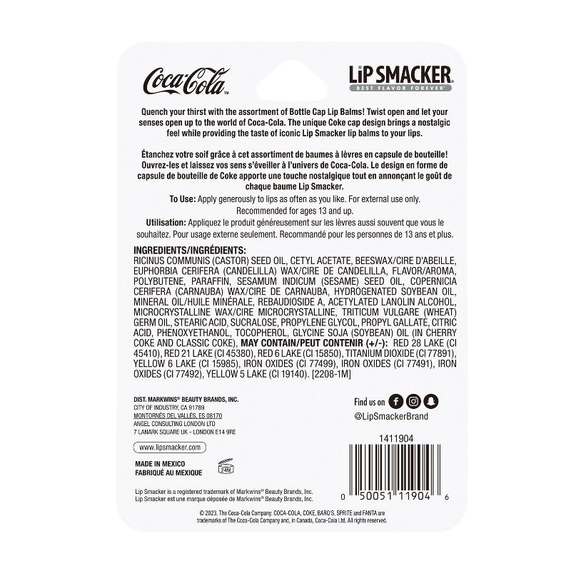 Lip Smacker Coca Cola Bottle Cap Lip Balm - Trio Pack - 0.32oz, 6 of 7