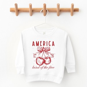 The Juniper Shop Land Of The Free Cherries Toddler Sweatshirt - 1 of 4