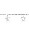 Bella Silver Sterling Silver, Cut-Out Sea Turtle Anklet - Silver - 9+1 Inch - 2 of 3