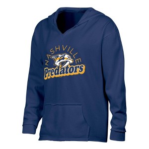 NHL Nashville Predators Women's Dark Fleece Hooded Sweatshirt - 1 of 3