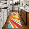 Washable Modern Colorful Rug Non Slip Low Pile Rug Soft Sun Accent Throw Floor Cover Foldable Indoor Carpet for Living Room Bedroom Playroom - 4 of 4