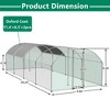 Chicken Run Hen Coop, Walk-in Poultry House Habitat Cage, Walk-in Poultry Cage With Waterproof Cover, Metal Chicken Coop For Outdoor Backyard Farm - 4 of 4
