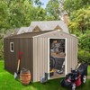 NicBex Utility Tool Storage Sheds House with Window and Lockable Doors for Backyard Garden,Patio,Gray - 2 of 4