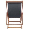 vidaXL Beach Chair Grey Eucalyptus wood and polyester fabric - 3 of 4