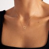 14K Gold Open Heart Necklace for Her, Dainty Adjustable Choker with Tiny Love Pendant, Minimalist Gold Jewelry Gift - 3 of 4