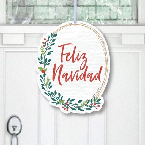 Big Dot Of Happiness Feliz Navidad - Hanging Porch Holiday And ...