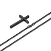 Turandoss Black Cross Necklace for Men Boys, Stainless Steel Cross Pendant Necklaces, Birthday Gifts for Men, Father, Boyfriend, Boys Fashion Stuff - 3 of 4
