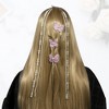 Unique Bargains Women's Long Tassel Faux Pearl Hair Chain 2 Pcs - 3 of 4