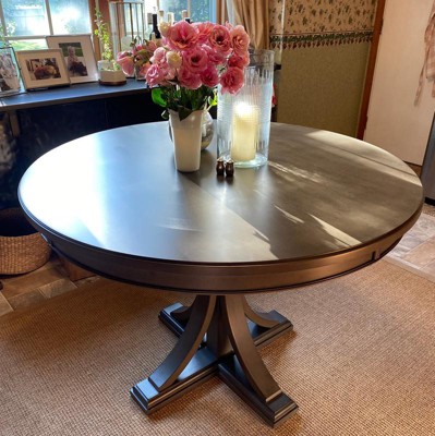 Madison park helena pedestal deals dining table