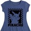 Girls' - Pokémon - Pikachu Checkers Fit & Flair Cap Sleeve Dress - 2 of 3