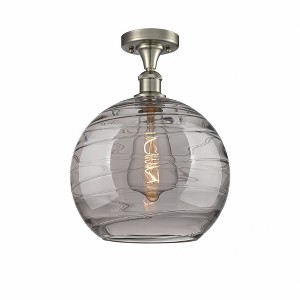Athens Deco Swirl - 1 Light Semi-Flush Mount In Industrial Style-17 Inches Tall and 12 Inches Wide - 1 of 1