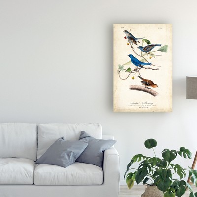 Indigo Bunting Birds Canvas Art for Kids - 24'' x 16''