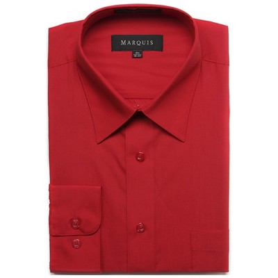 Classic Regular Fit Long Sleeve Point Collar Dress Shirt