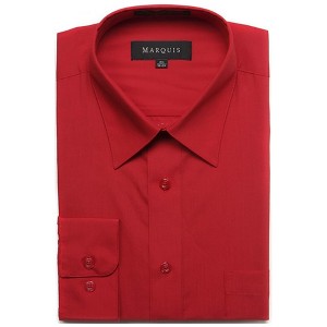 Classic Regular Fit Long Sleeve Point Collar Dress Shirt - 1 of 4