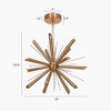 LNC Dgllnch 15-Lights 26" Gold Mid-Century Modern Sputnik  Integrated LED Chandelier, Polished Gold - 3 of 4
