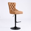 CAVINAS PU Leather Swivel Bar Stools Set of 2,Counter Stools with Tufted Back,Kitchen Chairs for Kitchen Island,Home Pub - 4 of 4