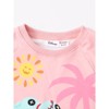 PATPAT Disney Stitch Toddler Girl 2pcs Floral Ruffle-sleeve Sweatshirt with Jogger Set - 4 of 4
