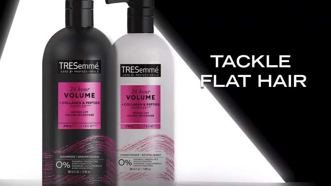 Tresemme 24 Hour Volume Shampoo for Fine Hair with Pump - 39 fl oz, 2 of 9, play video