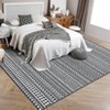 Washable Rug for Living Room, Neutral Boho Geometric Carpets with Non Slip TPR Backing - 4 of 4