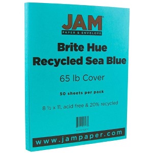JAM Paper Brite Hue 65lb Cardstock Paper 8.5" x 11" 50pk - 1 of 4