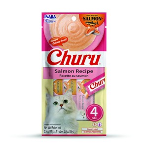 Inaba Churu Salmon Flavor Lickable Cat Treats - 2oz/4ct - 1 of 4