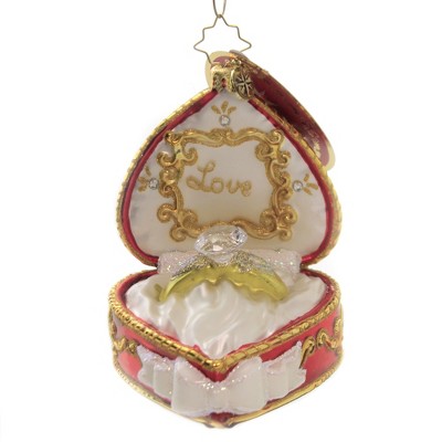 engagement ring box ornament