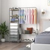 Tangkula Heavy Duty Metal Clothes Rack Freestanding Garment Rack w/ 6 Drawers & Shelves - 3 of 4