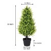COWLOWN 30 Inch Artificial Topiary Trees, Set of 2 - 2.5FT Faux Boxwood, UV Resistant Evergreen Shrubs for Outdoor Planters, Front Porch & Patio Decor - 4 of 4