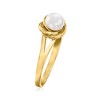 Pure Collection by Ross-Simons 4.5-5mm Cultured Pearl Ring in 14kt Yellow Gold - 2 of 4
