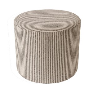 Wovenbyrd Hampton 19" Round Pouf Ottoman - 1 of 4