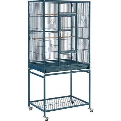 Yaheetech 60.5'' H Extra-Large Iron Parrot Cage w/ Stand,Black