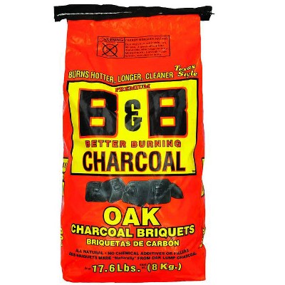 B&b Charcoal All Natural Oak Hardwood Charcoal Briquettes 17.6 Lb : Target