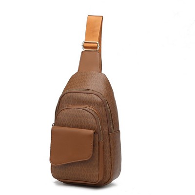 MKF Collection Kace M logo Printed Vegan Leather Women’s Sling Bag by Mia K