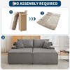 coucheta 79'' Double Oversized Lounge Chair, Boneless Corduroy Sleeper Sofa Bed with 4 Pillows, Reading Loveseat for Living Room, Bedroom - 4 of 4
